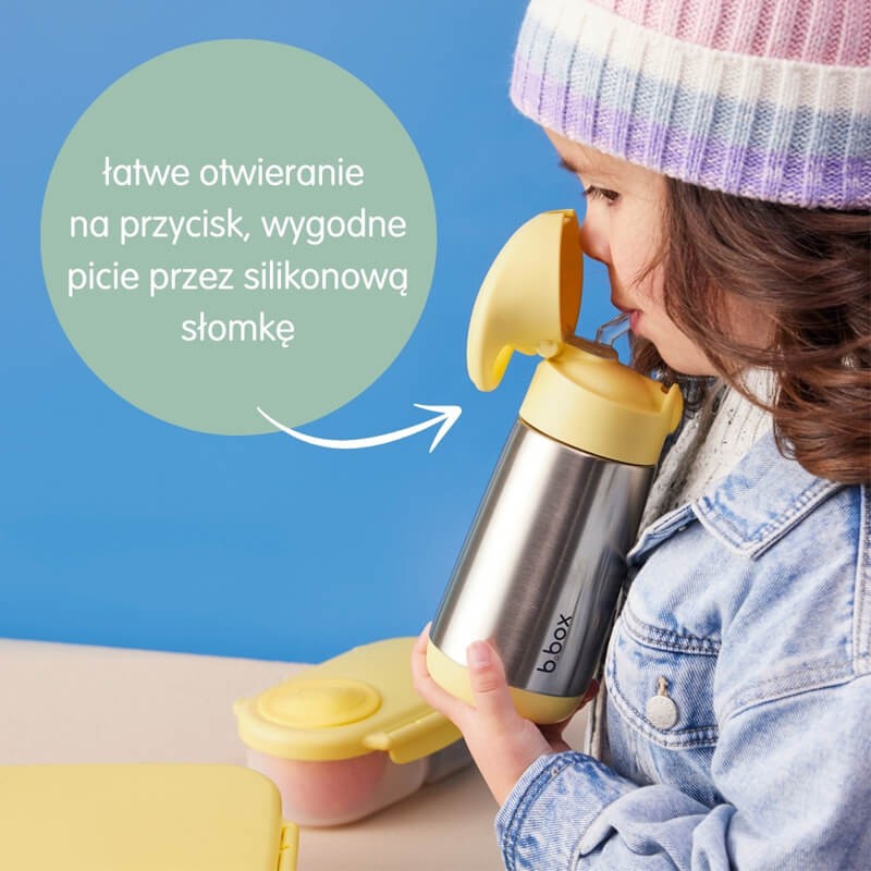 Termobutelka ze słomką LEMON TWIST / b.box