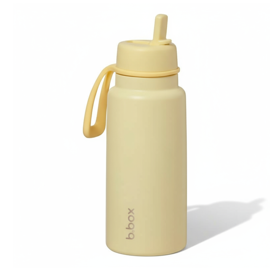 Butelka termiczna ze składanym ustnikiem, termos ze stali nierdzewnej - Lemon Twist, 1l / b.box