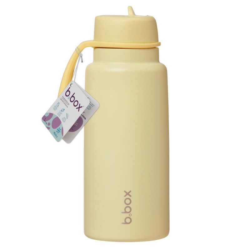 Butelka termiczna ze składanym ustnikiem, termos ze stali nierdzewnej - Lemon Twist, 1l / b.box