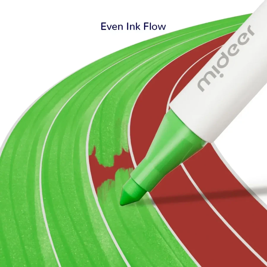 Zmywalne markery z podwójną końcówką (12 kolorów) / Mideer