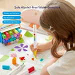 Zmywalne markery z podwójną końcówką (12 kolorów) / Mideer