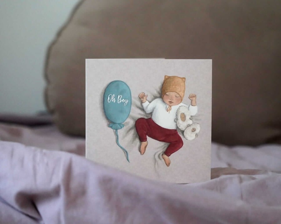 Kartka z okazji narodzin chłopca - Oh Boy / Hi Little