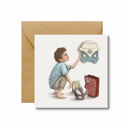 Kartka na szóste urodziny z vanem / Hi Little x Little Lights