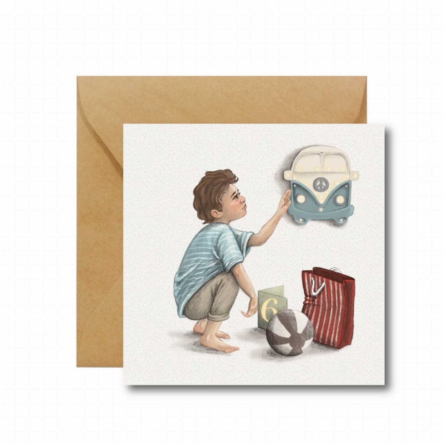 Kartka na szóste urodziny z vanem / Hi Little x Little Lights