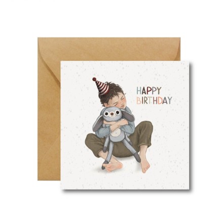 Kartka na urodziny dla chłopca - Happy Birthday Boy / Hi Little