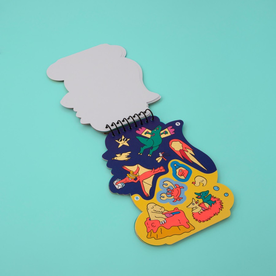 Zeszyt kreatywny z naklejkami - Dino / OMY