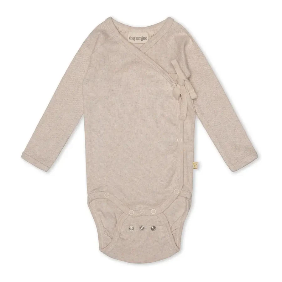 Body z wiązaniem Becca - light brown melange / That's mine