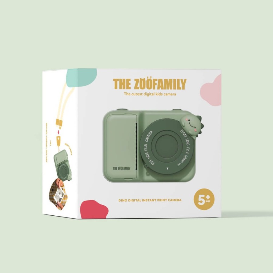 Aparat cyfrowy z drukarką dla dzieci Zoo Print - Dino Green / The Zoofamily