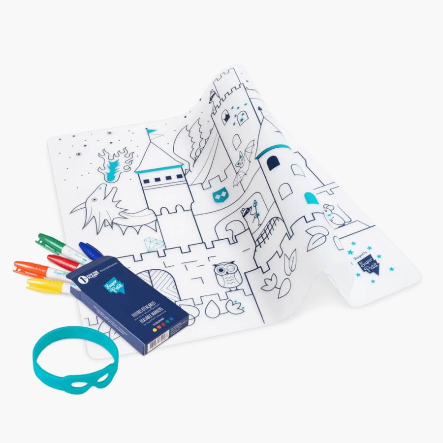 Zestaw do kolorowania z silikonową matą - Castle / Super Petit