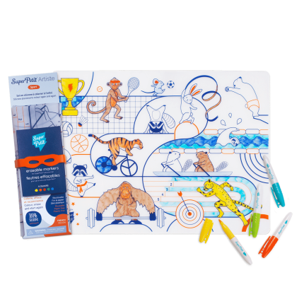 Zestaw do kolorowania z silikonową matą - Olympic Sport / Super Petit