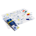 Zestaw do kolorowania z silikonową matą - Into Space / Super Petit