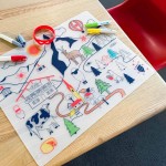 Zestaw do kolorowania z silikonową matą - Swiss Mountains / Super Petit