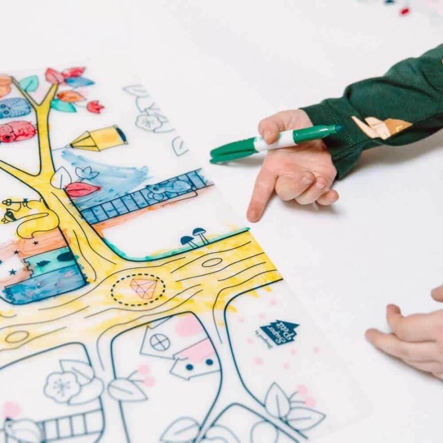 Zestaw do kolorowania z silikonową matą - Cactus Valley / Super Petit