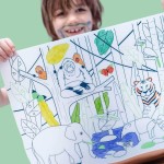 Zestaw do kolorowania z silikonową matą - Jungle / Super Petit