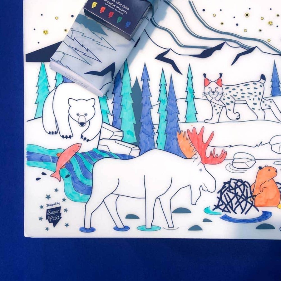 Zestaw do kolorowania z silikonową matą - Boreal Forest / Super Petit