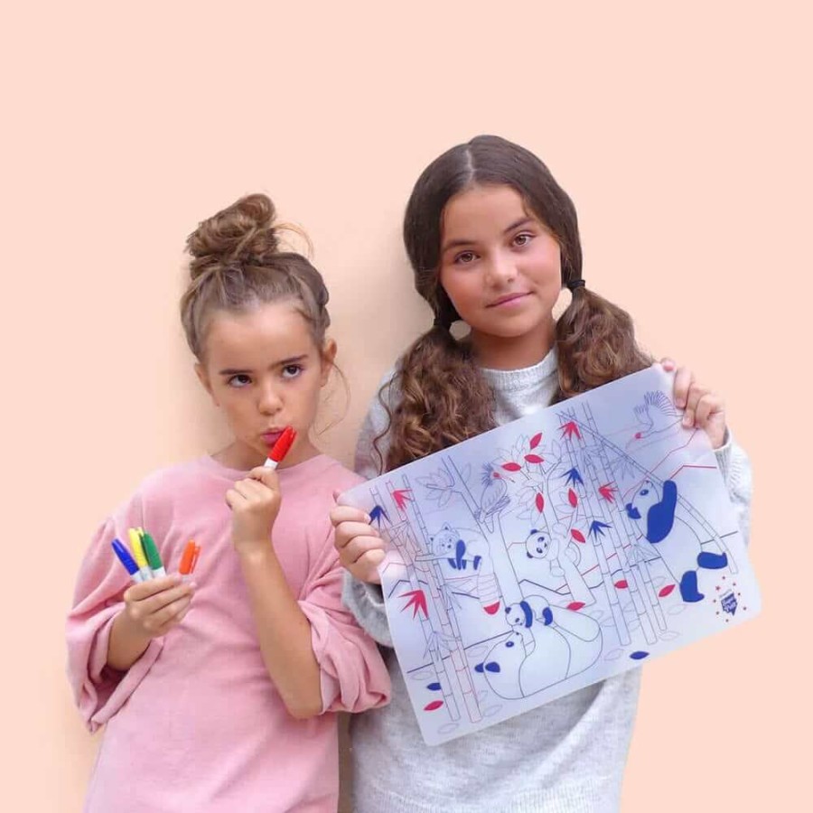 Zestaw do kolorowania z silikonową matą - Panda / Super Petit