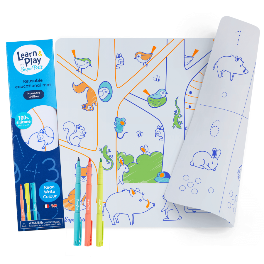 Zestaw do kolorowania z silikonową matą - The Numbers / Super Petit