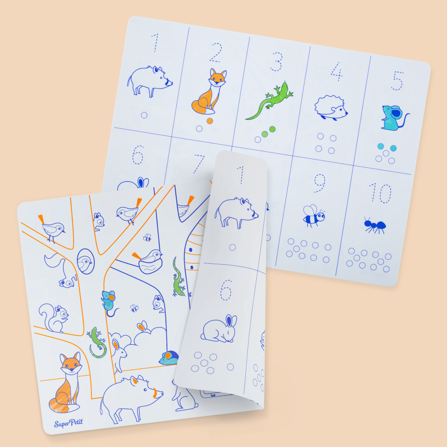 Zestaw do kolorowania z silikonową matą - The Numbers / Super Petit