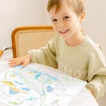 Zestaw do kolorowania z silikonową matą - Age of Dinosaures / Super Petit