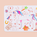 Mini zestaw do kolorowania z silikonową matą - Pony Club / Super Petit