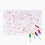 Mini zestaw do kolorowania z silikonową matą - Pony Club / Super Petit