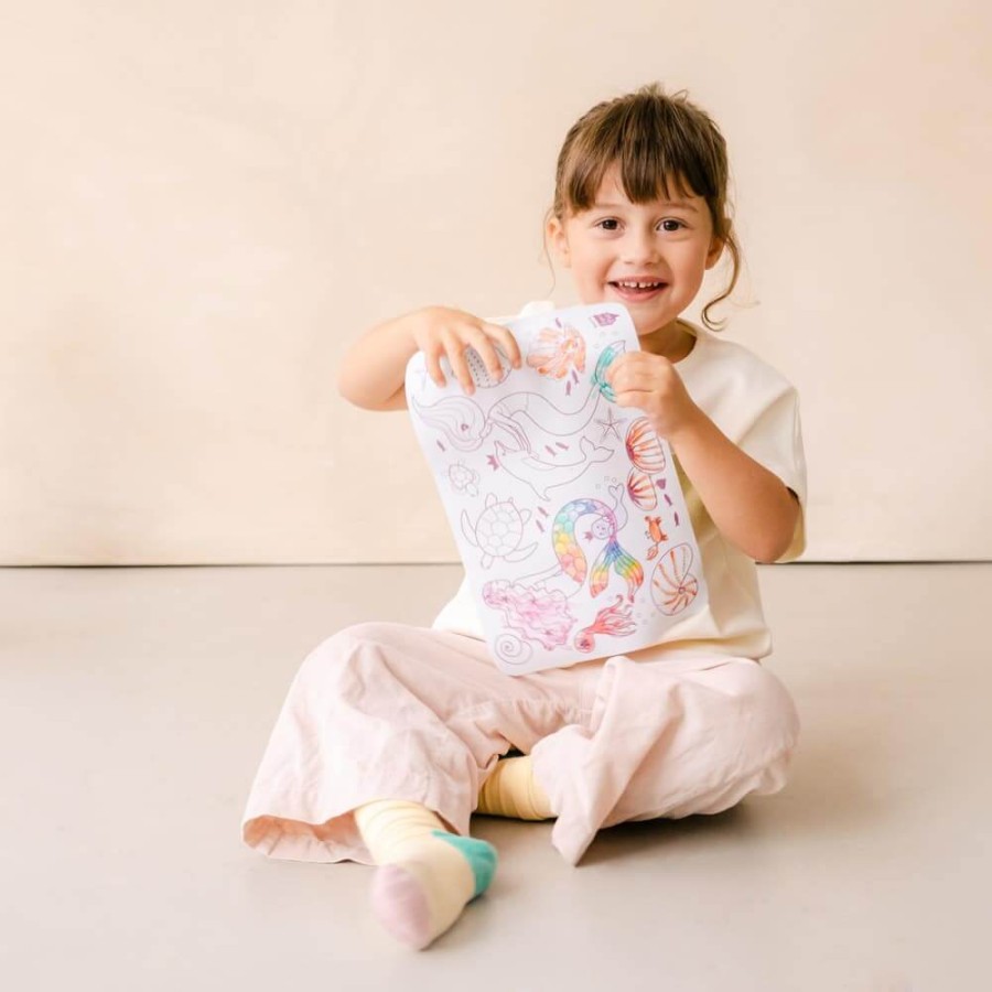 Mini zestaw do kolorowania z silikonową matą - Mermaid / Super Petit