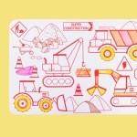 Mini zestaw do kolorowania z silikonową matą - Super Construction / Super Petit