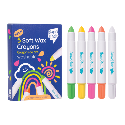 Miękkie kredki woskowe, 5 szt. / Super Petit