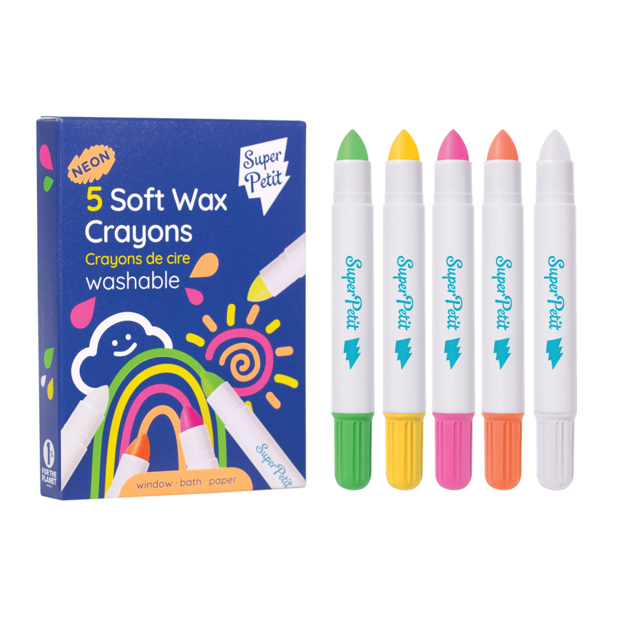 Miękkie kredki woskowe, 5 szt. / Super Petit