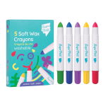 Miękkie kredki woskowe neonowe, 5 szt. / Super Petit