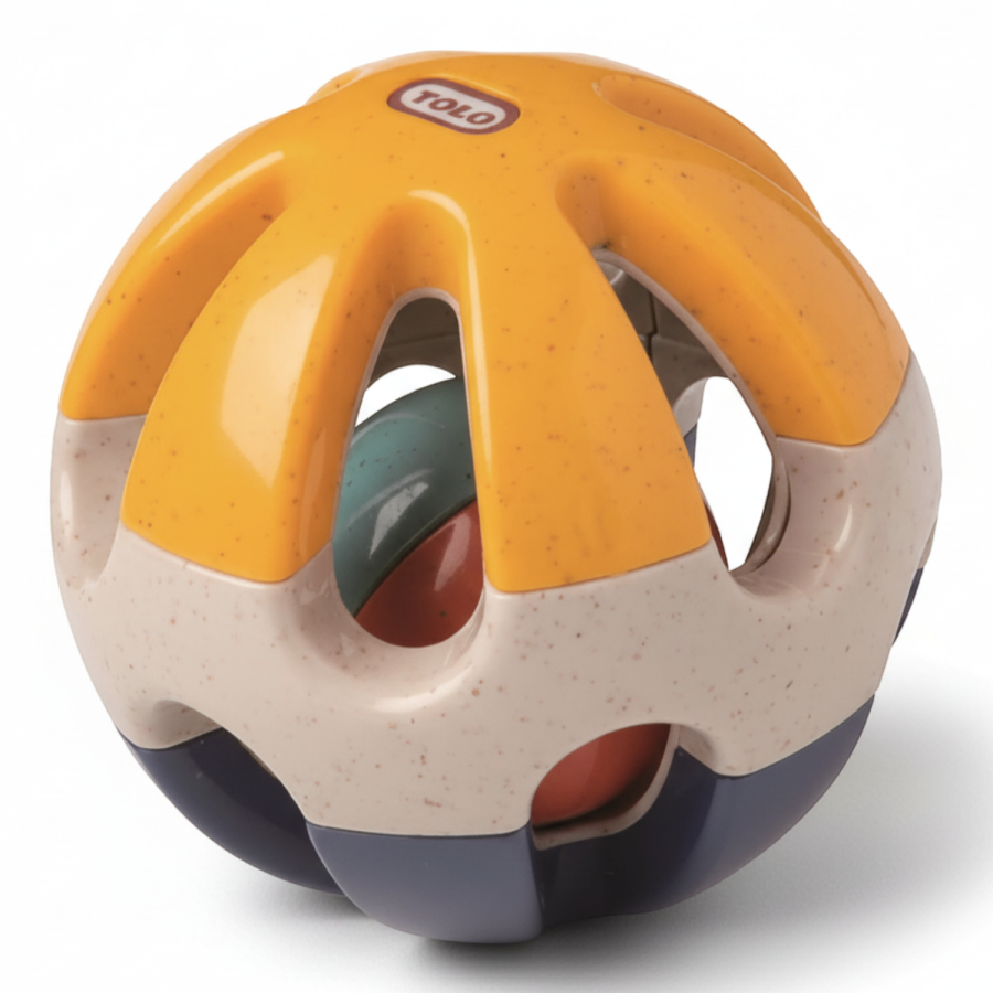 Piłka grzechotka dla niemowlaka 3m+ / TOLO Bio