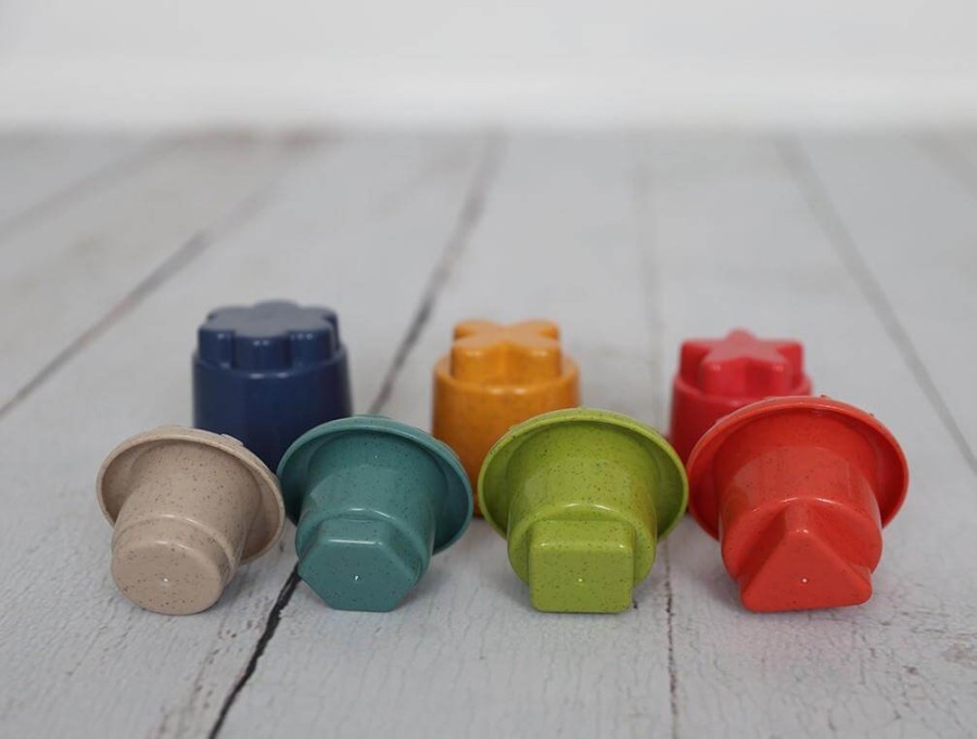 Tęczowa wieża z kubków do układania 6m+ / TOLO Bio