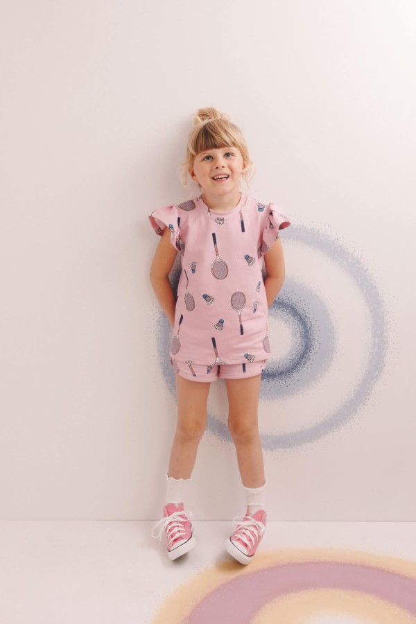 Koszulka ze skrzydełkami - tenis różowy / Dear Sophie