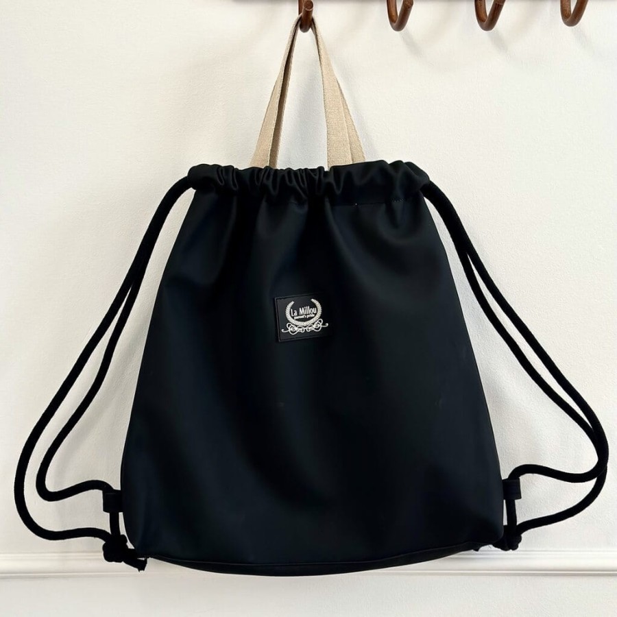 Plecak worek gumowy BLACK / La Millou