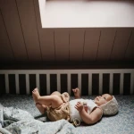 Otulacz z ogarnicznej bawełny - Blue Flowers / Mushie