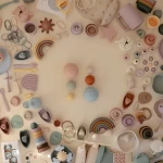 Kule sensoryczne - Powder Blue / Mushie