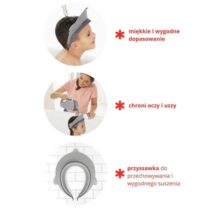 Kubek do mycia głowy dla dzieci Moby Grey / Skip Hop