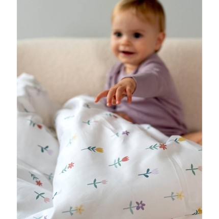 Pościel baby 75x100 cm - draw me a flower / Yarnami