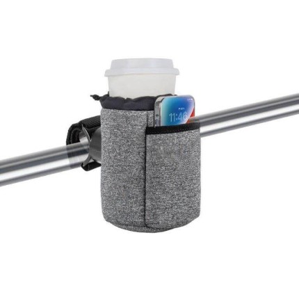 Thermo uchwyt 2w1 na kubek i telefon do wózka / Titanium baby