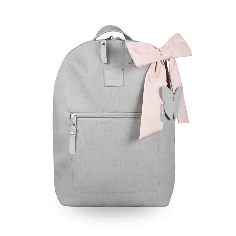 Plecak do wózka Miko Skalista szarość z kokardą / Beztroska