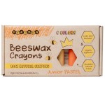 Kredki Medenka JUNIOR PASTEL z wosku pszczelego, 100% naturalne