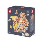 Magnesy drewniane Plac budowy 24 szt. 2+ / Janod