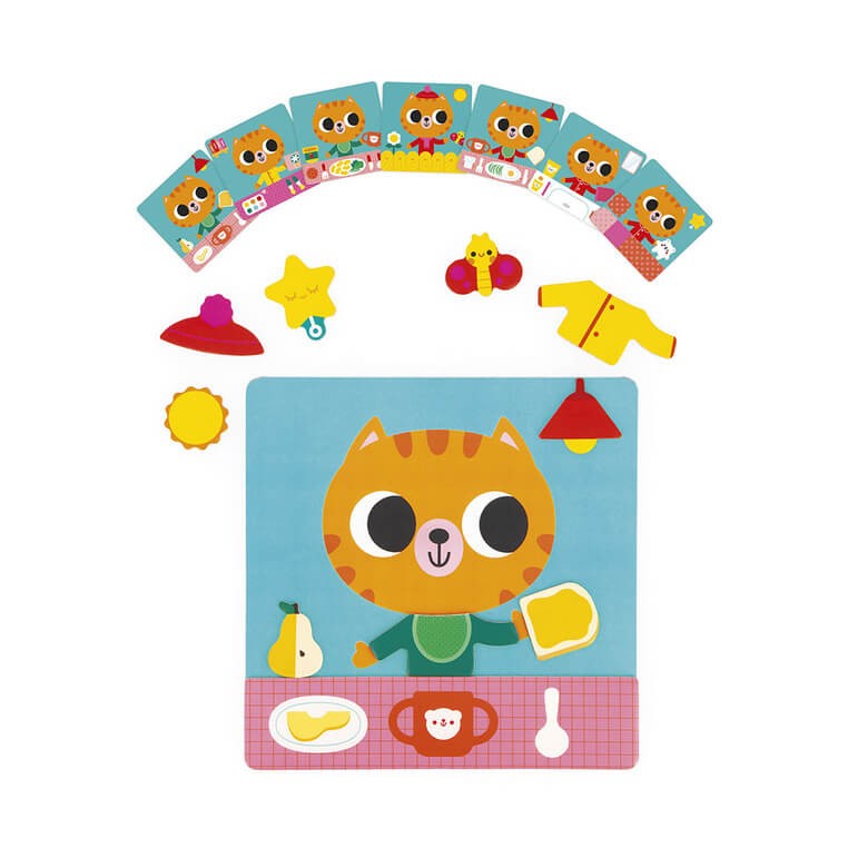 Magnetyczna układanka Plan dnia Kot 2+ / Janod