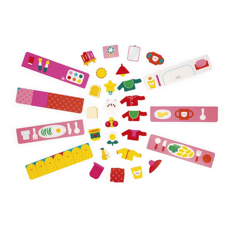 Magnetyczna układanka Plan dnia Kot 2+ / Janod