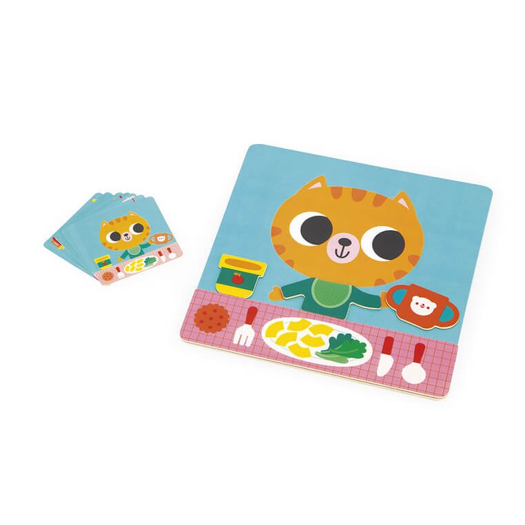 Magnetyczna układanka Plan dnia Kot 2+ / Janod