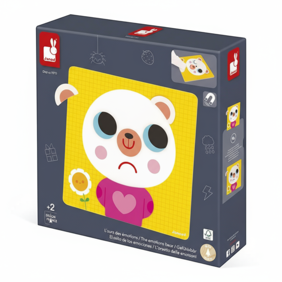Magnetyczna układanka Emocje Miś 2+ / Janod