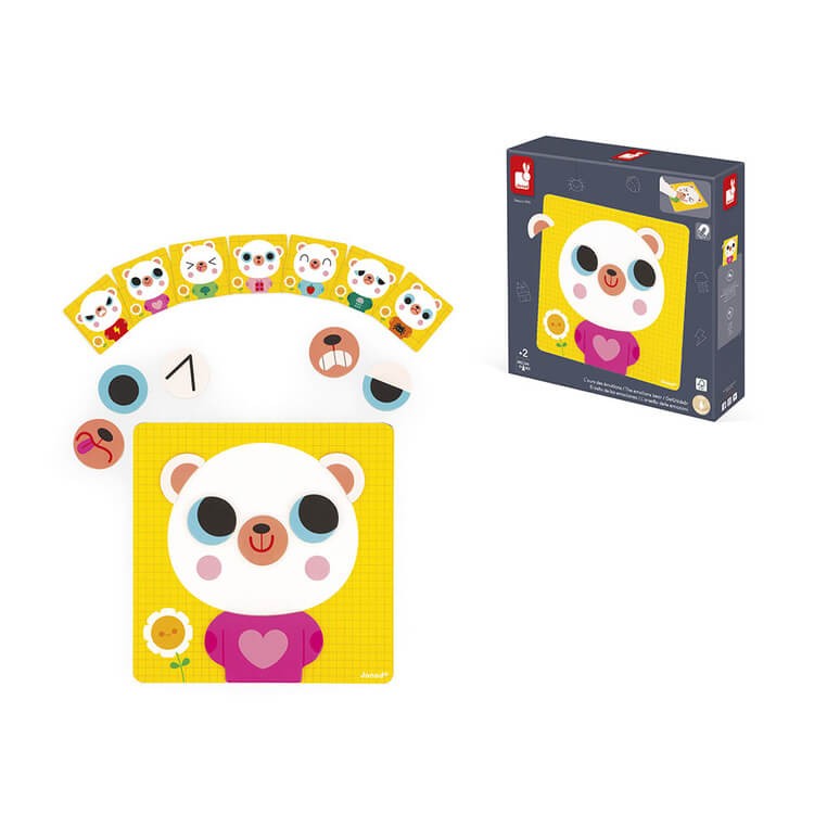 Magnetyczna układanka Emocje Miś 2+ / Janod