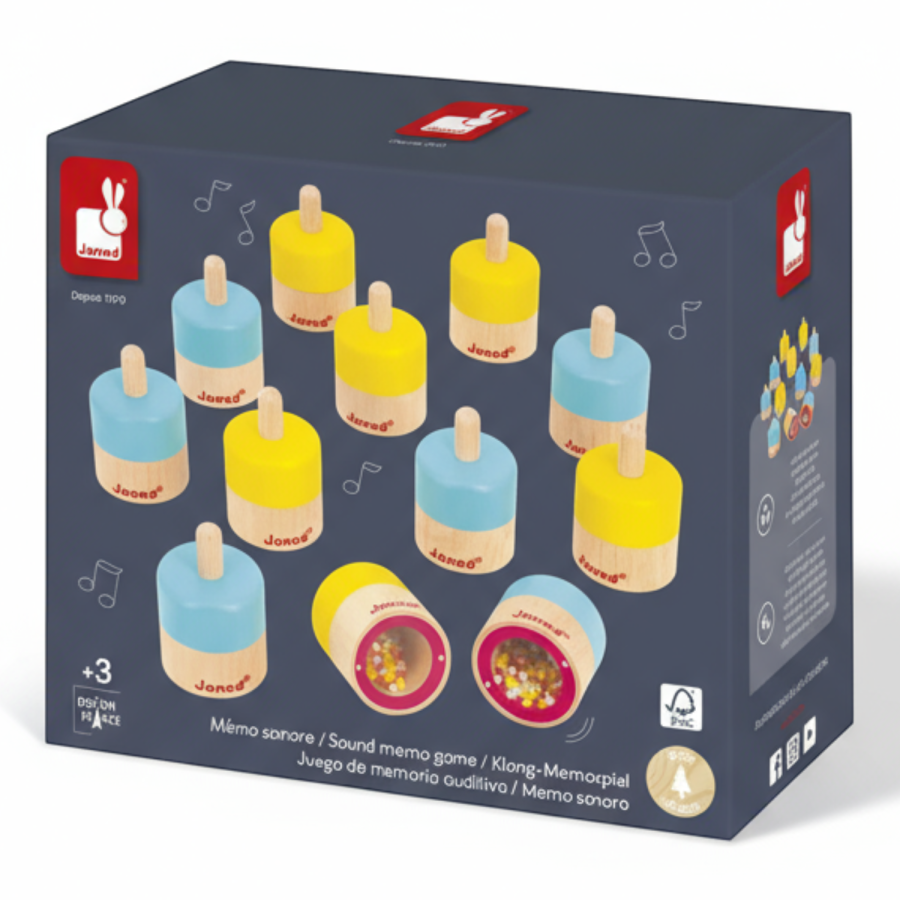 Gra memory dźwiękowe sensoryczne 3+ / Janod