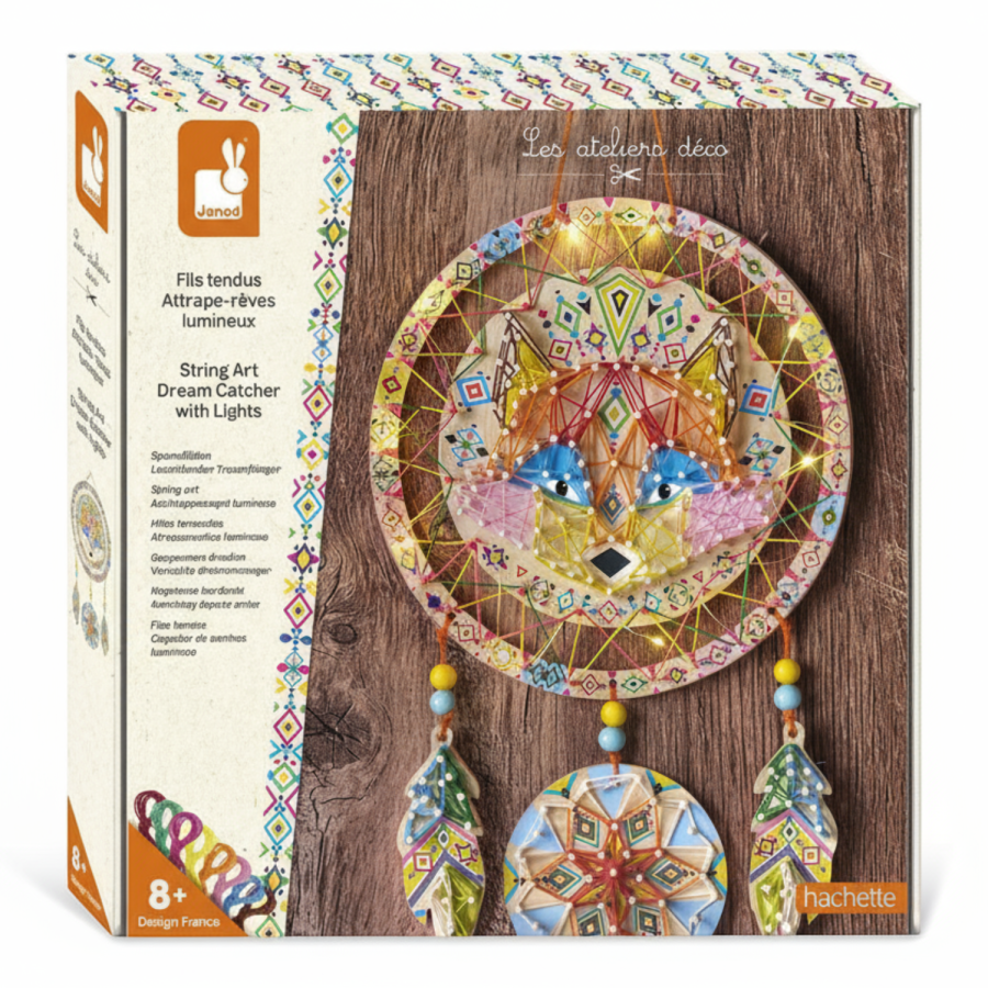 Zestaw kreatywny Przeplatanka 3D String art Świecący łapacz snów 8+ / Janod