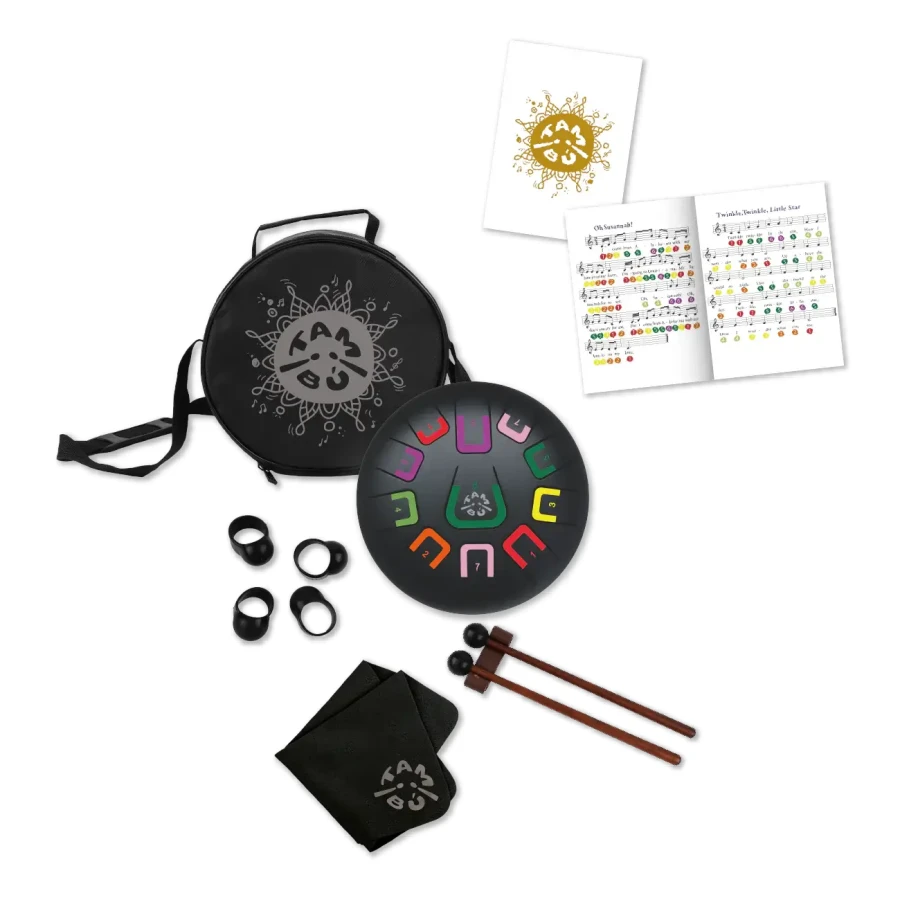 Bębenek językowy Tambu śr. 20cm - Black Mat / Juegaconmigo